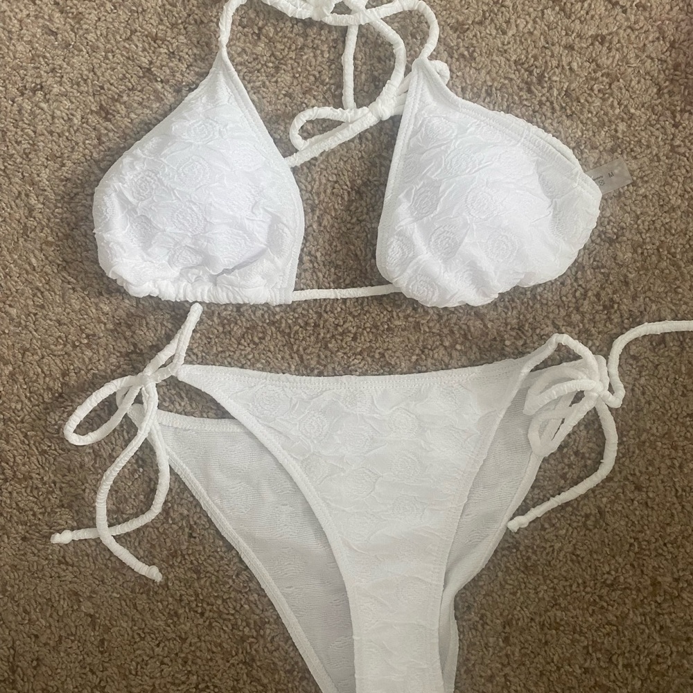 White triangle swimsuit from Shein